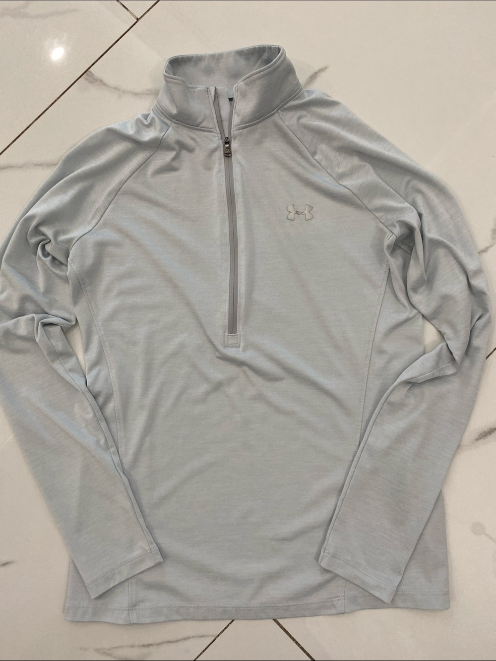 Under Armour Heather Gray Quarter-Zip Performance Pullover